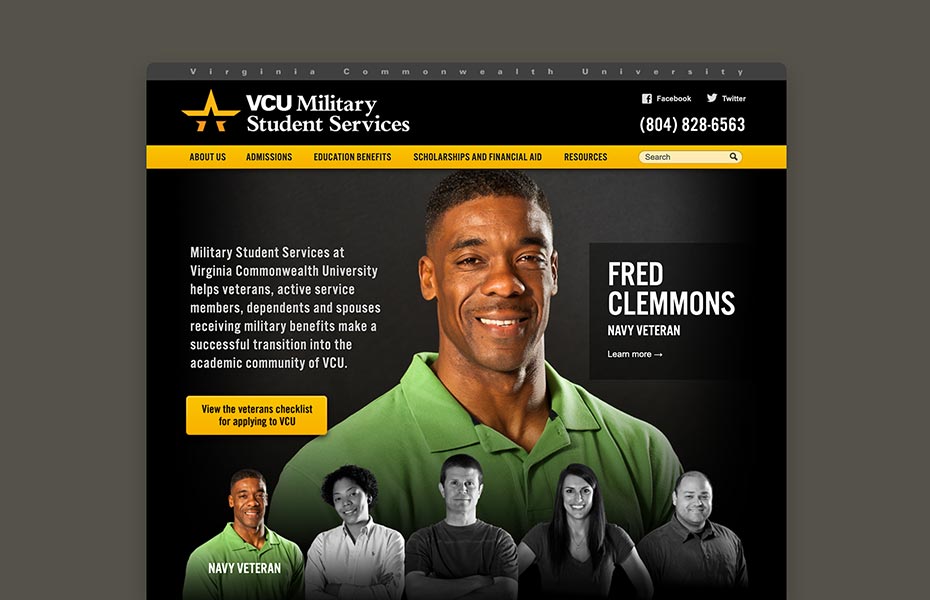 VCU Military Student Services website